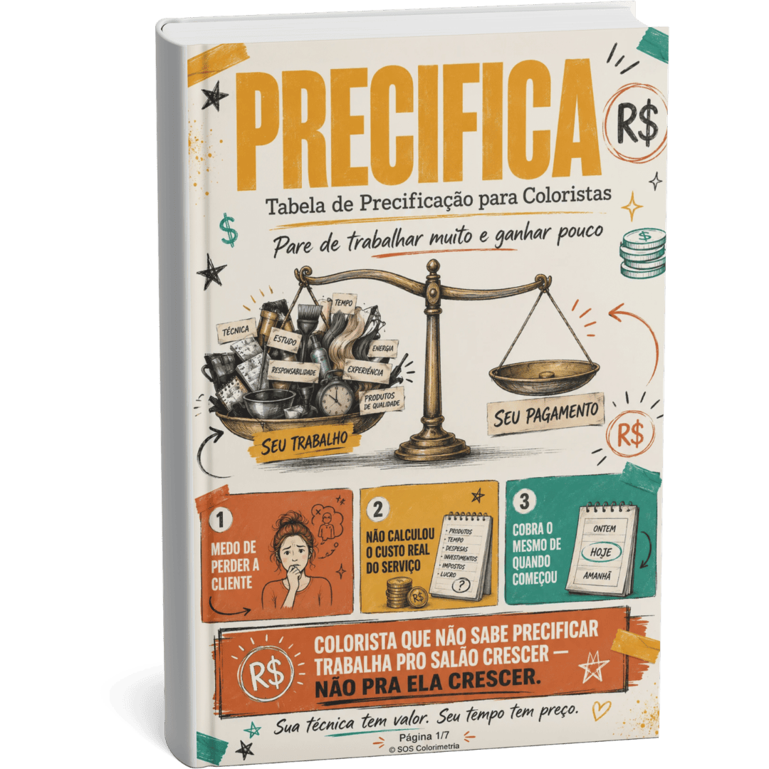 Tabela de precificação pra coloristas