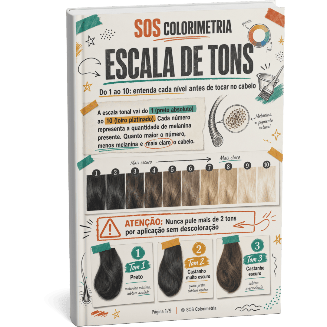 Escala de tons + guia de tonalizante